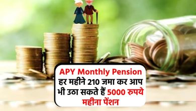 APY Monthly Pension : हर महीने 210 जमा कर आप भी उठा सकते हैं 5000 रुपये महीना पेंशन