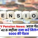 APY Pension News: अटल पेंशन में 42 रु महीना जमा करें मिलेगी 5000 की पेंशन