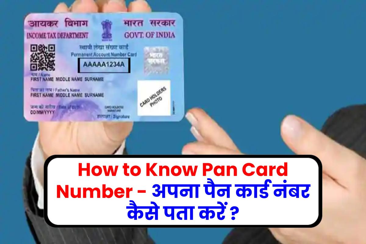 How to Know Pan Card Number - अपना पैन कार्ड नंबर कैसे पता करें ?