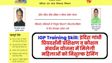 IGP Training Skill: इंदिरा गांधी प्रियदर्शनी प्रशिक्षण व कौशल संवर्धन योजना में मिलेगी महिलाओं को निशुल्क ट्रेनिंग