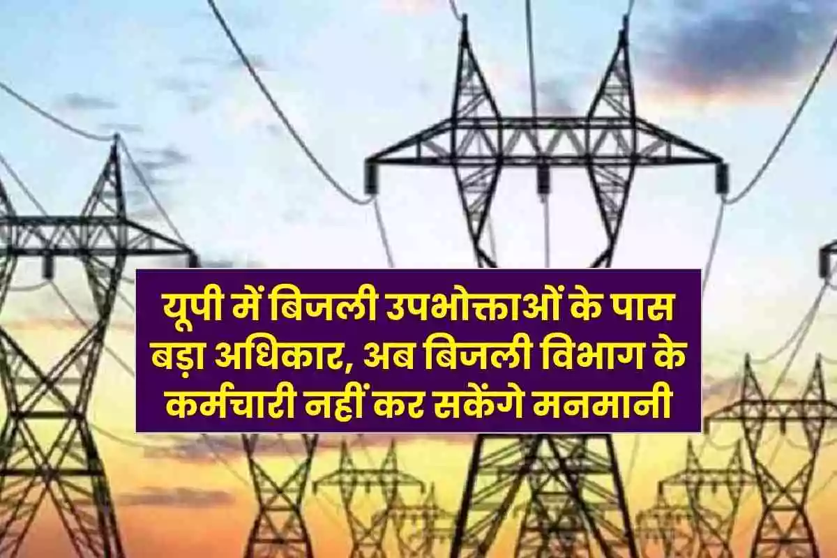 Electricity consumers get big rights in UP, now electricity department employees will not be able to act arbitrarily